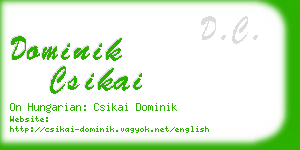 dominik csikai business card